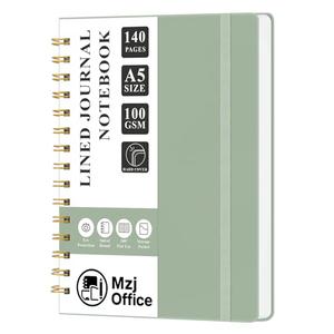 Mzj.Office Lined Journaling Notebook for Women, A5 Spiral Notebook with 100gsm Thick Paper, 70 Sheets / 140 Pages, Notebooks for Work, Journals, Notes, Bible Study, and Daily Use 3pcs
