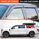 Outside-Mount Rain Guards Window Visors for 2015-2026 Ford F-150 SuperCrew & 2017-2026 Raptor/F-250/F-350/F-450/F-550 Super Duty SuperCrew Wind Deflector Dark Smoke 4-Piece Set with Thicker