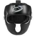 Boxing Headgear by Tworiver, PU Leather Head Guard Sparring Helmet for Boxing, MMA, UFC, Muay Thai, Kickboxing, Mixed Martial Arts, Wresting - Black