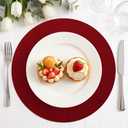 Soleebee 50 Pack Disposable Placemats, Red Round 13 Inch Table Mates, Charger Doilies Table Placemates for Wedding Birthday Party Dining Table Holiday Home Decoration