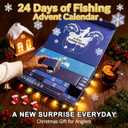 Fishing Tackle Advent Calendar 2025 for Men Teen Boys - 24 Days Christmas Countdown with Lures, Tackle, Tools - Surprise Christmas Fishing Tackle Box Xmas Gifts for Fisherman, Dad, Husband, Boyfriend