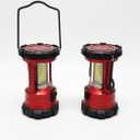 2 Pack LED Battery Operated Lights, Portable Survival Battery Powered Lamp, Waterproof Camping Lantern, Suitable for Hurricane, Emergency, Storm, Outages, Outdoor Collapsible Lanterns,