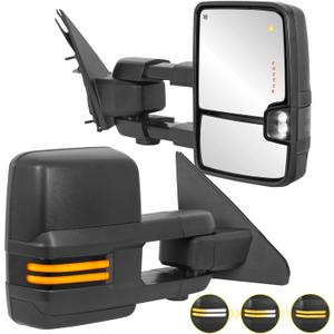 Towing Mirrors w/Power Heated New Stlye Compatible with 2019 2020 2021 2022 2023 2024 dodge ram 1500 Side Mirrors 2PCS