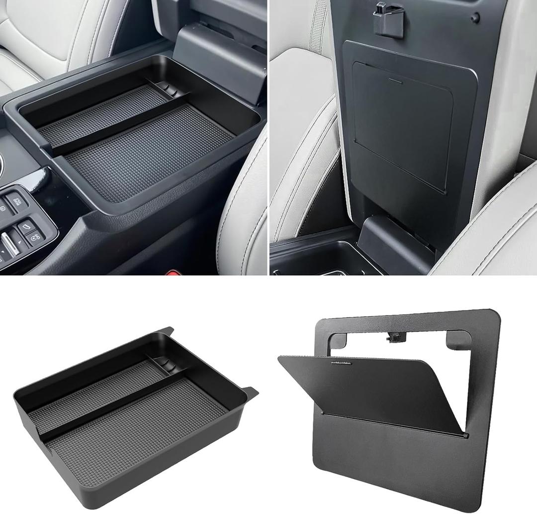 Upgraded Center Console Organizer for 2023 2024 2025 Honda Pilot & 2024 2025 Honda Ridgeline/Passport Accessories Armrest Hidden Storage Box Organizer Tray ABS Material,2PCS