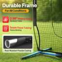 VIVOHOME Baseball Softball Batting Net - 7x7 Ft Baseball Backstop, Softball Practice Net for Hitting, Pitching, Throwing with Batting Tee and Carry Bag