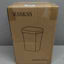 KSSKSS 3 Pack Bathroom Small Trash Can with Lid, 2.6 Gallon Slim Garbage Bin with Pop-Up Lid, 10L Plastic Wastebasket for Bedroom, Office, Kitchen, Toilet (Black)