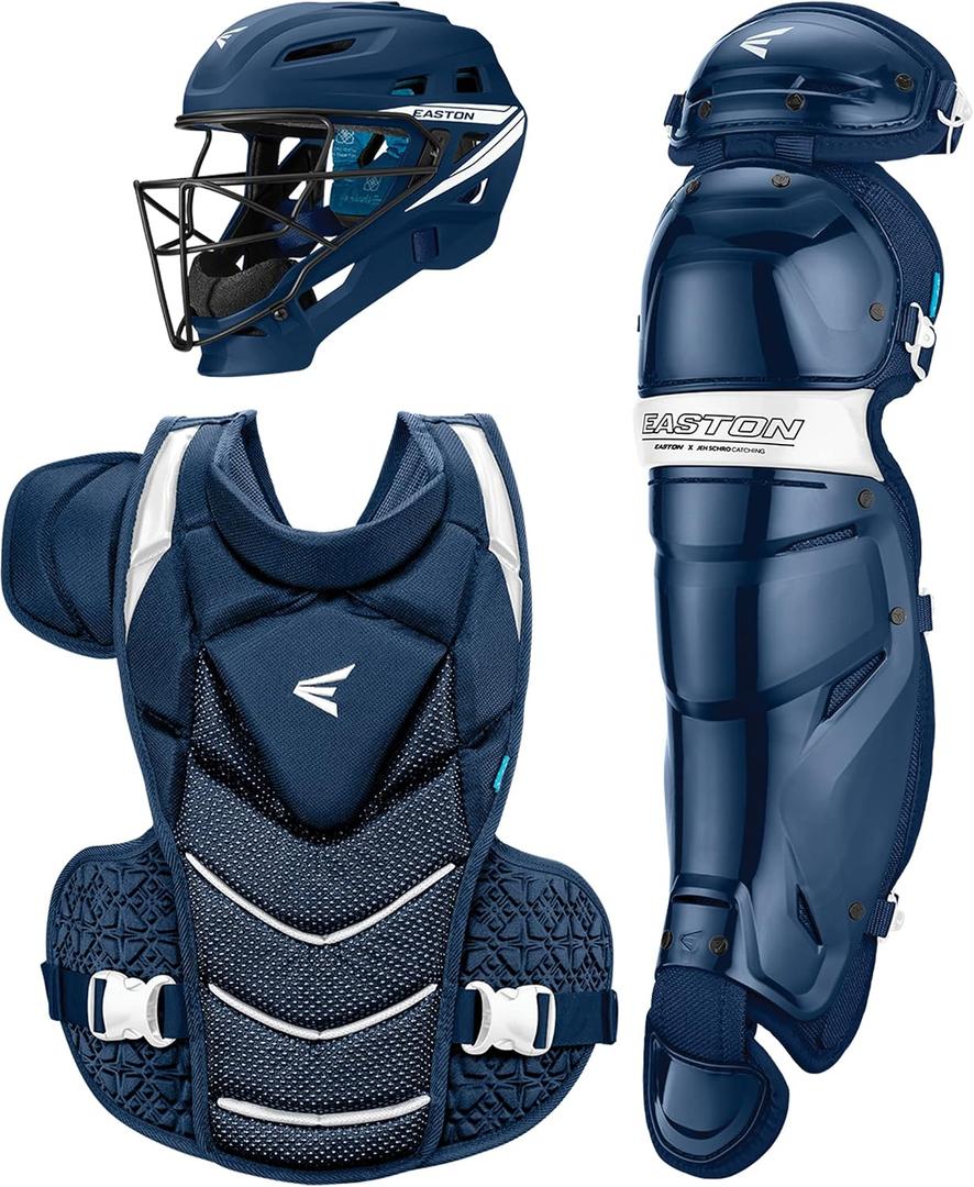 Easton | JEN SCHRO THE VERY BEST Fastpitch Softball Catcher's Set | Navy | Small