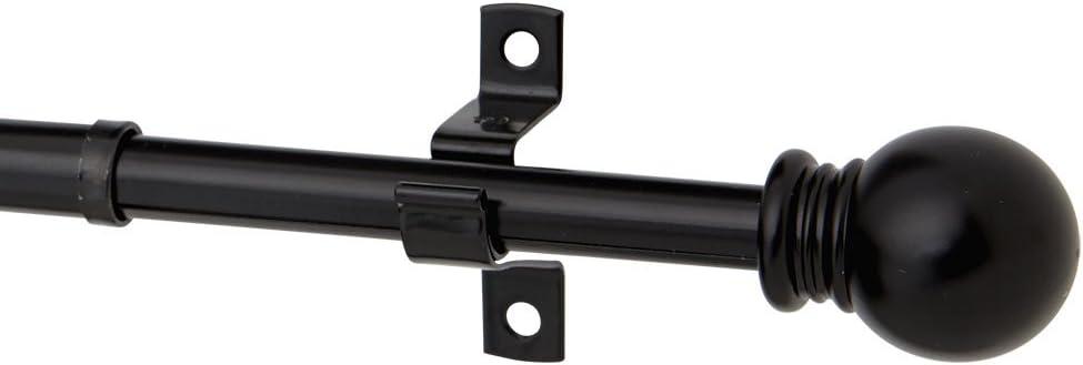 Bali Blinds 1/2" Ball Petite Cafe, 22-40", Black
