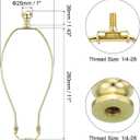 PATIKIL 11 Inch Lamp Harp Kit with Finial, 2 Set Detachable Shade Bracket Holder, DIY Lighting Accessories for Table Floor Lamps, Gold Tone