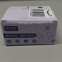 TKZTKZ No Drill Curtain Rod Brackets:Self Adhesive Curtain Rod Holders for Rod 5/ 8" No Screw, Heavy Duty Easy Curtain Rod Bracket No Drilling, No Damage Wall Renter Friendly Curtain Rod Hooks White, 4PCS