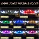 8PCS Wireless LED Strobe Lights with Remote Control, Upgraded to 350 mAh USB Rechargeable 8-Color High Brightness Waterproof Anti-Collision Warning Lights for Car, Motorcycle, Drone, Truck, Bike