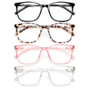 Ultralight Blue Light Glasses for Women - 99% Protection Computer Glasses for All Day Comfort - Anti-UV, Anti-Glare & Eye Fatigue Pack of 5 