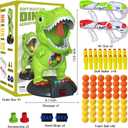 Moveable Dinosaur Shooting Game Toy, KPPIT Shooting Target for Kids with 2 Air Toy Guns,LCD Score Record,Electronic Target,Dinosaur Shooting Toy for Boys Kids 5 6 7 8+ Year Old Christmas Birthday Gift