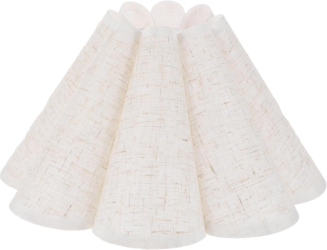 Table Lamp Shade: Cloth Korean Style Lampshade - Petal Design Light Cloth Petal Lampshade Chandelier Replacement Lamp Shade for E27 Light Linen Pendant Lampshade