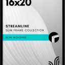 Americanflat 16x20 Picture Frame with Polished Plexiglass - Streamline Collection - Thin Border Picture Frame for Wall Display - Hanging Hardware Included - Black