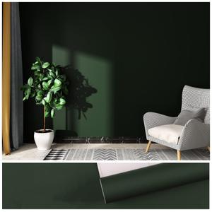 VEELIKE Thick Dark Green Peel and Stick Wallpaper Vintage Green Wallpaper for Bedroom Bathroom 24''x354'' Self Adhesive Green Contact Paper for Moody Accent Walls Kitchen Cabinets Furniture Vinyl Wrap
