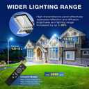 OKPRO 10000W Commercial Split Solar Street Light Outdoor, Solar Lights Outdoor Waterproof for Parking Lot, Dusk to Dawn Solar Flood Light with Remote Control for Yard, Driveway, Road