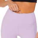 Buttery Soft Tummy Control Workout Leggings with Pockets for Women High Waisted Athletic Yoga Pants (Purple, L)