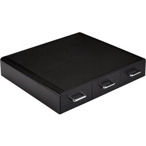 Amazon Basics K-Cup Compatible Coffee Pod Storage Drawer, 3 Easy-Open Drawers, 36 Pod Capacity, Black