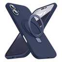 SKYLMW Designed for iPhone 16 Plus Case with Magnetic Invisible Stand Compatible with Mag-Safe Military Drop Tested Shockproof Silicone Phone Cases for Women Men 6.7'', Dark Blue 251009