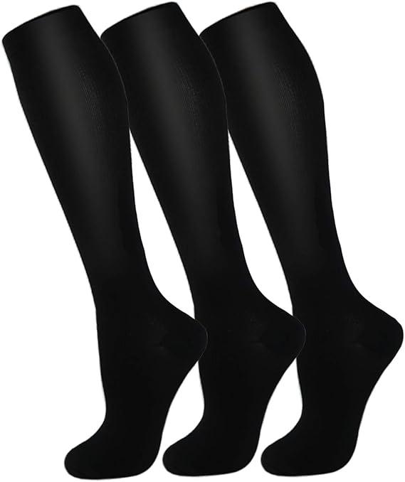 FuelMeFoot 2 Pack Copper Compression Socks - Compression Socks Women & Men Circulation - Best for Medical,Running,Athletic S,M