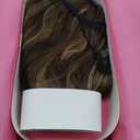 Long Brown Curly Wig Ombre Color - Blonde Wigs with Brown Highlights for Women 100% MISSMIZZ Human Hair Wig for Daily Use Natural Looking