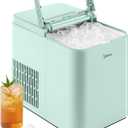 Midea MERI26B1AGN Countertop Bullet-Ice Maker, 8 Ice Bullets Ready in 6 Minutes, 26lbs/24H, Self-Cleaning Function with Ice Scoop and Basket for Home/Office/RV