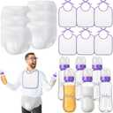 6 Sets Bottle Chug Baby Shower Games Juegos Para Plastic Baby Bottles Bibs Disposable Diapers Gender Reveal Games Baby Changing Diaper Race Game Decoration (Purple)