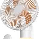 10 Wall Mount Fan with Light & Remote Control for Small Spaces, RV Fan with 30dB Quiet, 20ft Powerful Airflow , Timer,90 Auto Oscillating,4 Speeds,180 Adjustable Tilt for RV/Bedroom/Bathroom/Office