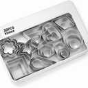 kinice 30 Pcs Mini Stainless Steel Cookie Cutters Set with Storage Box, Small Shape Baking Molds for Cookies, Polymer, Fruit, DIY Baking for Kids, Parties, Holidays & Kitchen Tools