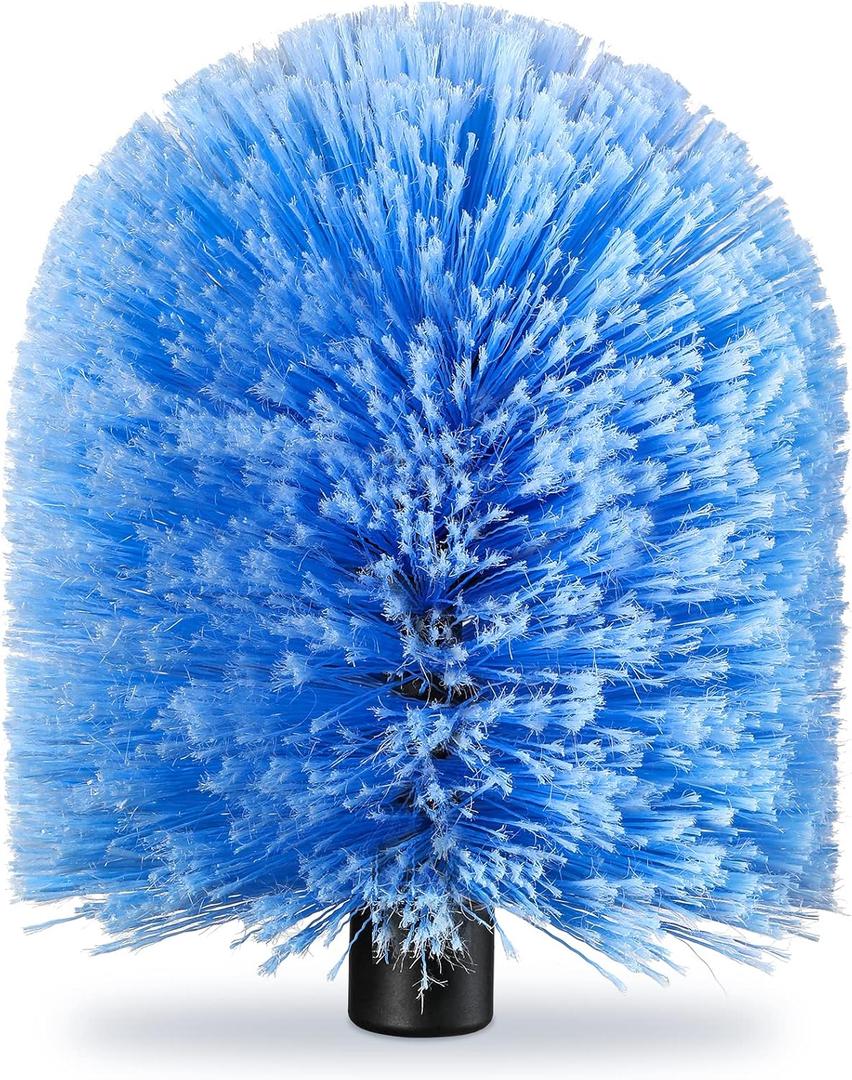 VITEVER Twist-On Cobweb Duster Head Brush, Fits Standard 3/4 inch Threaded Poles, Attachment Spider Web Duster Brush for Outdoor & Indoor Cleaning