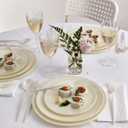 3 x Silver Spoons Opulence Collection Modern Cream Disposable Plastic Salad Plates - 9" (Pack of 10) - Perfect for Weddings, Parties & Special Events