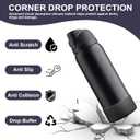 3 x yoelike Grid Silicone Boot for Owala Water Bottle, Anti-Slip Protective Sleeve for FreeSip/Twist/Flip, Bottom Bumper Cover for Watter Bottle Accessories (32 Ounces, Diamond - black)