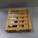 Shoe Rack, 2-Tier Bamboo Stackable Shelf Storage Organizer, Stand for Closet, Entryway, Hallway, Bathroom and Living RoomNatural