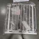 Baby Gate No Drilling, 29"-40" Auto Close Dog Gate Indoor for Doorways & Stairs, Pressure Mounted Adjustable Pet Gate, Easy Walk Through Child Gate for Children & Pets Stroller Friendly, White (29-40"Wide, 28"Tall)