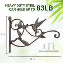 Mkono 2 Pack Hanging Plant Bracket Hook Iron Decorative Plant Hanger for Flower Basket Bird Feeder Wind Chime Lanterns