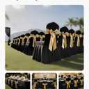 VEVOR Chair Covers, Polyester Spandex Chair Cover, Stretch Slipcovers for Wedding Party Dining Banquet Flat-Front Chair Covers (Black-d, 30PCS)