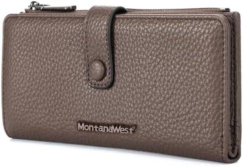 Montana West Women's Wallet Long Bifold Card Holder RFID Blocking with Zipper Coin Pocket