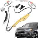 Timing Chain Kit 3.5 3.7 L, w/Water Pump, Compatible with 2011-2019 Ford F-150 / Edge/Explorer/Taurus/Police/Flex, Lincoln MKS/MKZ/MKX, V6 3496cc 3726cc, #BL3Z-6268-A AT4Z-6268-A 125-3340