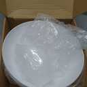 Hortsun Replacement Lamp Shade 4 Pcs White Replacement Plastic Lampshade 2 Pack 1.65" Fitter 10" Diameter Bowl Shape 2 Pack 1.97" Bottom Size Horseshoe Shape for LED Torchiere Floor Lamps Upright