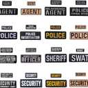 Police Embroidered Military Tactical Patches Hook and Loop, for Officer Guard Uniforms Vest, Jacket, Carrier, Hat (2pcs Security)