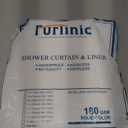 Furlinic Stall Shower Curtain No Hook with Snap in Liner,Waffle Weave Waterproof Bathroom Curtains with See Through Top Window & Weighted Magnets,White,36x72 Inch