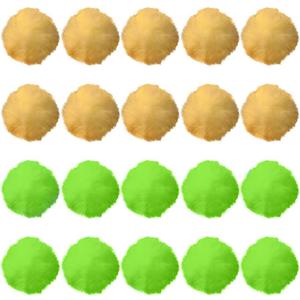 ChenShuo Large Mixed Color Poms Costume Accessory,Craft Pom Pom Balls, Pom pom Balls for Arts and DIY Creative Crafts Decorations,2 Colors, Yellow, Green, 3 Inches,20 Pieces.