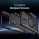 jaroco Magnetic for iPhone 12/12 Pro Case, [Compatible with MagSafe][Military Grade Drop Protection][Heavy Duty Protection][Non-Slip][Shockproof] 2-Layer Durable Bumper Phone Case 6.1''-Black