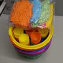 12 Pieces Easter Baskets with Handle for kids - Plastic Easter Egg Hunts Bucket with 36Pcs Empty Eggs and 60g 6 colors Grass for Pascua Party Favor Garden Basket Filler Stuffer Decorations