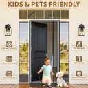 Reversible Side Opening Magnetic Screen Door for Sliding & French Doors,Upgraded PETG Mesh Anti-Tearing, Heavy Duty & Strong Magnetic, Pet and Kid Friendly - Screen Size 62"x82"