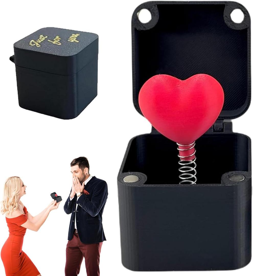 2 x The Box Red Love HeartSurprise Gift Valentines Day Surprise BoxFunny GiftsGag Gifts Funny AdultWhite Elephant Gifts for AdultsValentine's Day Gifts for Men and Women