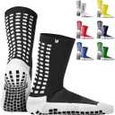 LUX Anti Slip Soccer Socks - Non Slip Sports Grip Pads Socks - Football, Soccer, Basketball