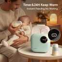 Felizbebe Bottle Warmer for Breastmilk, 11-in-1 Double Bottle Warmer Large Touchscreen with Night Light, Detachable for Easy Cleaning & Accurate Temperature Control, Timer, Milk Warmer for Baby