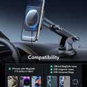 ESR for 15W MagSafe Car Mount Charger, for MagSafe Car Charger, Suction Cup Magnetic Wireless Car Charging, Dashboard Car Phone Mount for iPhone 17/16/15/14/13/12, S25, Pixel 10, Fast Charging